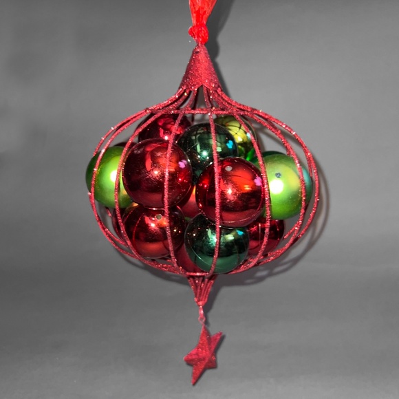 Pier 1 Oversized Christmas Ornament Cage Decoration - Picture 3 of 7